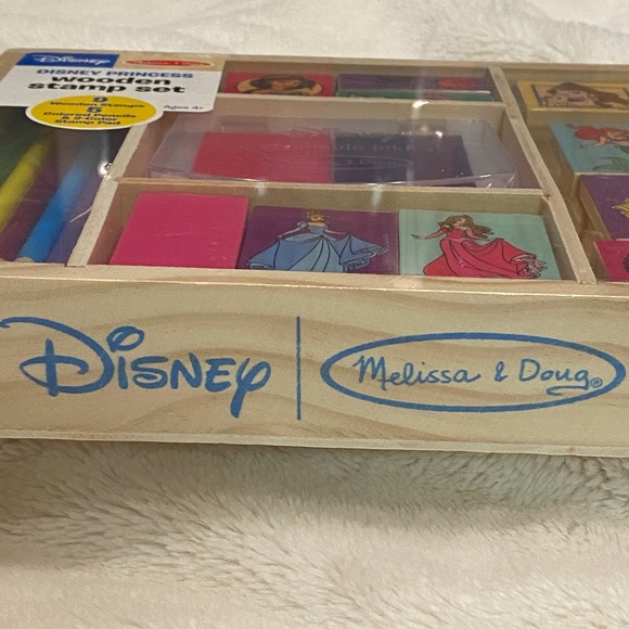 Disney X Melissa & Doug Disney Princess 15-piece Wooden Stamp Set Ages 4+ NWT - Picture 4 of 5